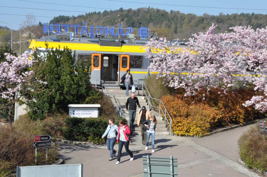 DAGENS TRAFIK I MÖLNDALS KOMMUN MÖLNDAL DAGENS TRAFIKERING: Pendeltåg, spårvagn, buss Den spårburna trafiken utgör stommen i Mölndals kommuns kollektivtrafikförsörjning.