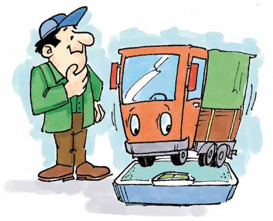 FORDONS LAST OCH VIKT 164 Lastning och fördelning av last Före lastning ska du som förare förvissa dig om att det fordon som skall användas är lämpligt för lasten och att fordonsekipagets