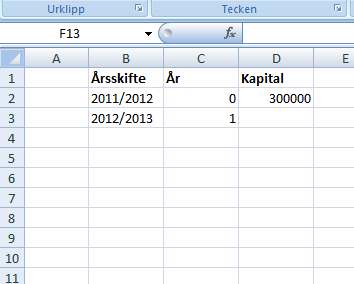 b) Räcker månadsinbetalningar på 100 kr? c) 200 kr? d) 300 kr? V2.2.23 Sara har genom hårt arbete sparat ett kapital på 300 000 kr till sin pensionering årsskiftet 2011/2012.