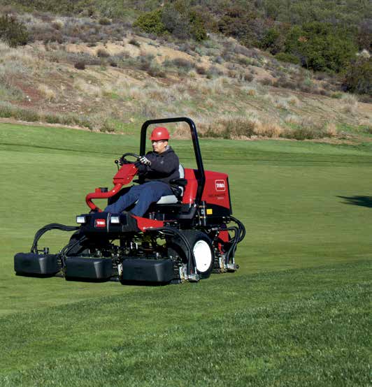 MÅNGSIDIGHET Oavsett om du klipper stora ytor på fairwayen, små omgivningar vid greenen eller besvärliga bunkersluttningar så kan du ställa in Reelmaster 3550-D så att den ger det fina resultat som