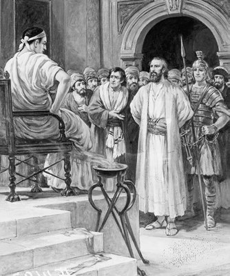 Apostlagärningarna 24 Vanhelga (v 6) Befläcka, göra oren Apostlagärningarna 24:27 Vem var Festus? Porcius Festus var en romare som utsetts att ersätta Felix som guvernör i Judeen.