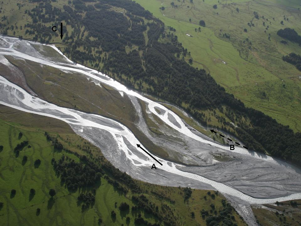 Fox Glacier, Nya Zeeland. Källa: Google Earth.