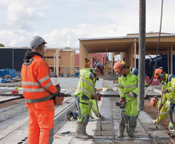 Martinsons uppdrag i Braviken är ett av flera där företaget står för både leverans och montage av limträstommen.