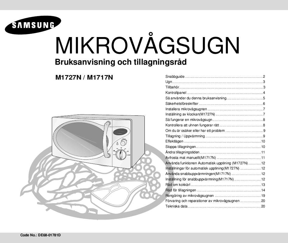 Du hittar svar på alla dina frågor i instruktionsbok (information, specifikationer,