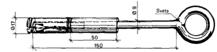 AFS 1990:12 60 b) Med förankringsvinkel enligt bild 8 monterad enligt bild 9 kan krafter normalt tillämpas enligt tabell 2.