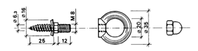 60 mm djup i karmen. Förborrning till detta djup göres med 6 mm borr. Bild 5.