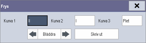 18 Frysning av kurvor Under patientövervakning kan du med hjälp av frysningsfunktionen frysa de kurvor som för tillfället visas på skärmen så att du kan göra en närmare undersökning av patientens
