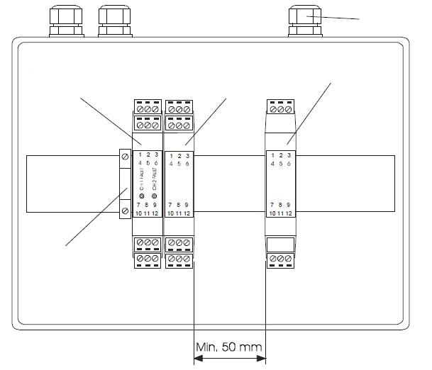 Tekniska data Kapsling för moduler på DIN-skena 29600-239 APO 29600-240 APO Dimensioner L x B x H 180 x 125 x 130 225 x 180 x 130 20mm utslagbara genomf.