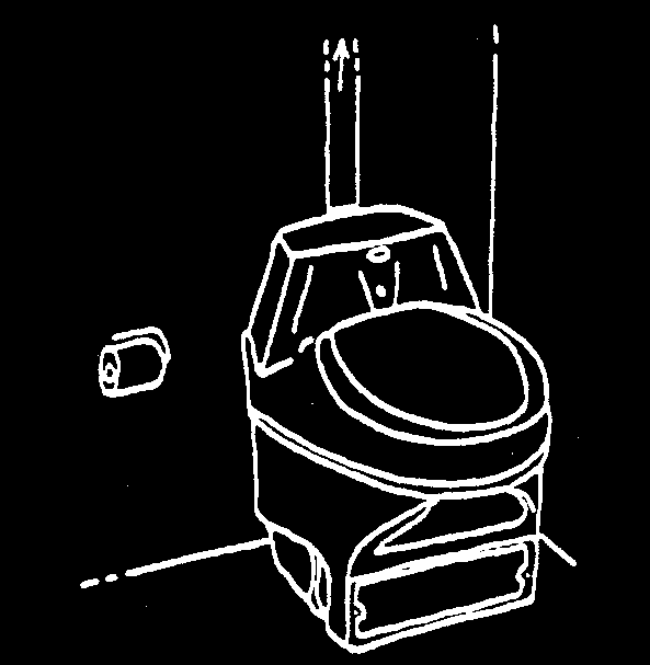 toaletten gäller samma regler som för en urinseparerande Isolering toalett, se ovan. Vindhuv.