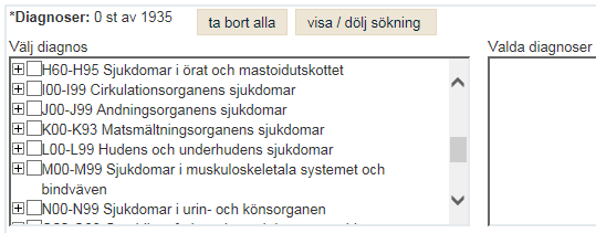 2015-07-01 Dnr 5.2.5-269/2013 2(8) Alternativt välj diagnos 1.