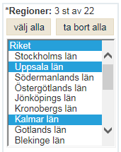2015-07-01 Dnr 5.2.5-269/2013 3(8) Välj region, ålder, kön, mått och år 6.