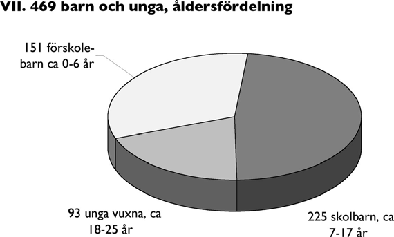 Diagram IX ovan visar den legala statusen vid första kontakten. En viss osäkerhet finns, då familjens status inte alltid stod klar för dem själva.