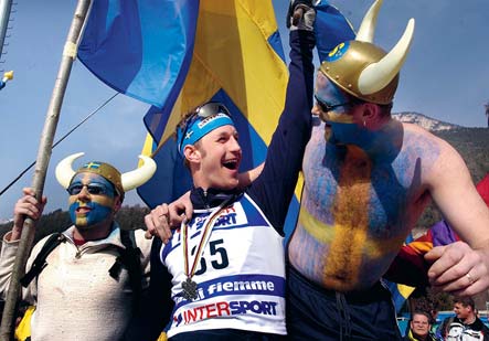 Det blev en stor svenskdag när VM i Val di Fiemme 2003 avlutades med herrarnas 5 mil.