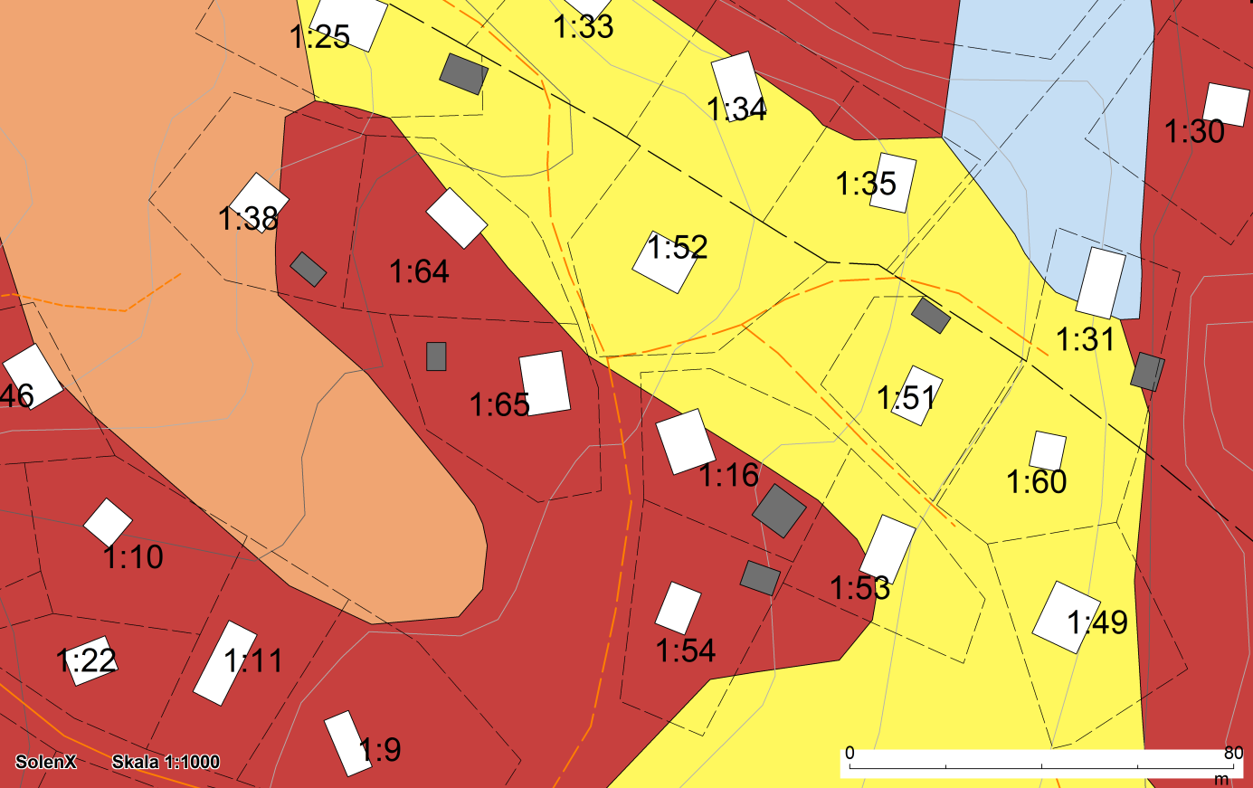 4.3 Ormestad 1:16 1:65 1:16 Avlopp Boende: WC/endast BDT: Anläggningstyp: Fritid. Hela sommaren, augusti och ett par veckor i september. BDT Infiltrationsanläggning i finsand-silt.