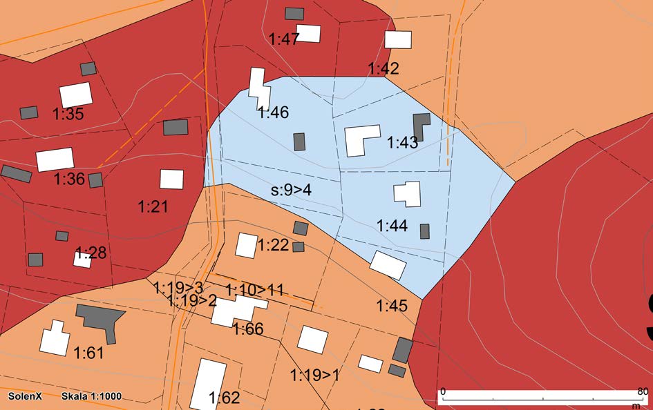 4.8 Stora Bräcke 1:43, 44, 45 1:69 1:43, 44, 45 Avlopp Boende: WC/endast BDT: Anläggningstyp: Fritid. BDT. 1:43 och 1:44 Infiltrationsanläggningar. 1:45 Ingen rening/infiltrering.