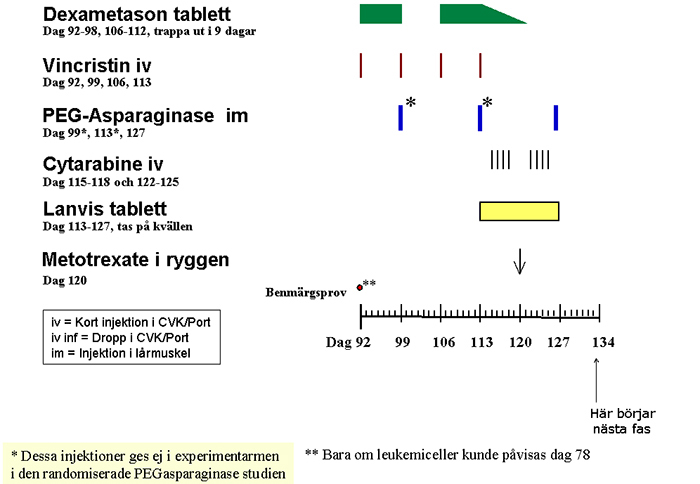 Sen intensifikation I SR Mer information Läs mer om Dexametason, Vincristin, Metotrexate i