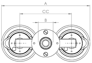 110 mm Yttermått (A): 269 Kopparnas avstånd (B): 21 mm Centrummått (CC): 145 mm Maxlast - kartong: 50 kg Maxlast - plant lufttätt: 50 kg Säckstomme Small Längd: 250 mm Bredd: