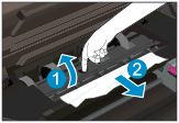 5. Stäng bläckpatronsluckan. 6. Tryck på OK-knappen på kontrollpanelen för att fortsätta med det aktuella jobbet. Åtgärda papperstrassel i duplexenheten.