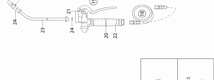 Preparation of the sprayer Fit hose, hand-lever valve and spray wand. Make sure that all connections are firmly tightened down. As a function test, the pressure relief valve can be lifted briefly.