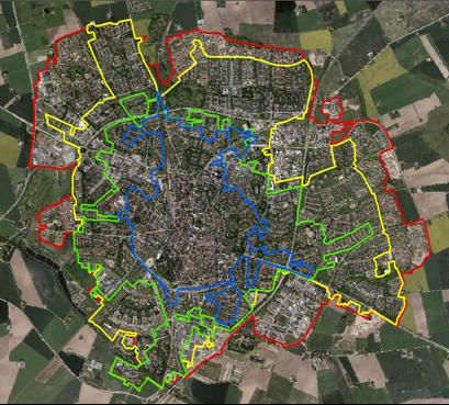 4 Exempel: Lund I studien har Lunds tätort studerats med avseende på trafikutrymme.