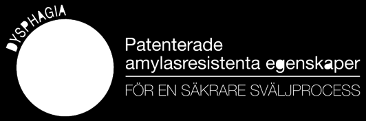 Nutricias amylasresistenta produkter anpassade för patienter med tugg- och sväljsvårigheter Alla Nutilis-produkter har patenterade amylasresistenta egenskaper vilket innebär att produkten behåller