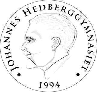 Johannes Hedberggymnasiet Ha gärna med skolans namn högst upp i vänstra hörnet, det ger framsidan lite guldkant Johannes Hedbergloggan är väldigt snygg att ha uppe i hörnet. Kopiera gärna denna.