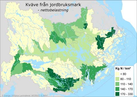 delar av Mörkö och Fyrisåns avrinningsområde (se Fig. 6).