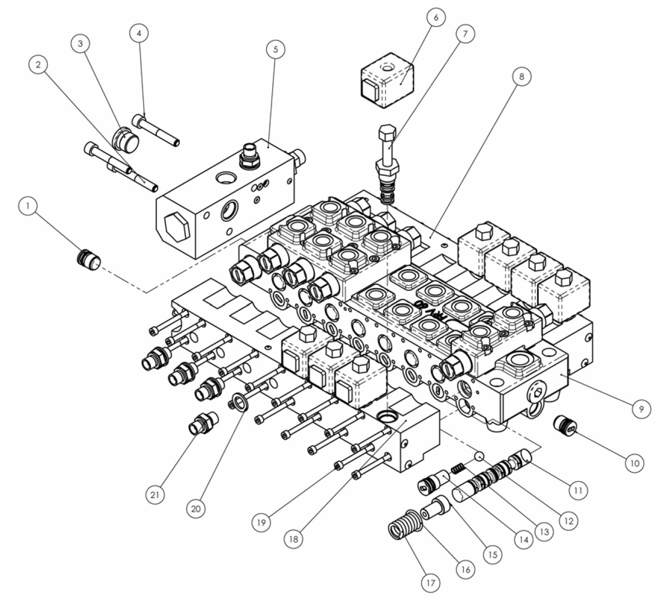 Finn-Rotor ventilstycke till FRV 60/8 EO Lågtrycksservo 1 100184 Tryckreduceringsventil 2 100597 Servohylsa 3 100613 Servogavel FRV60, block 4 101070 Tätningssats servoventil FRV60 5 100185 Servoslid