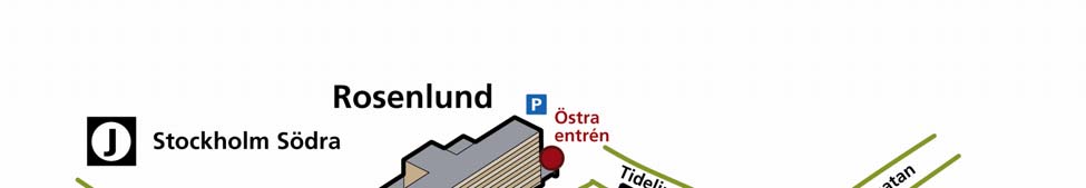 ADHD-center Pendeltåg: Åk till station Stockholms Södra, uppgång Rosenlundsgatan.
