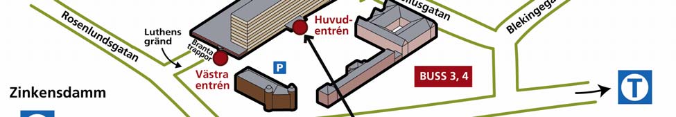 Gå av vid hållplats Rosenlund. Åk till Zinkensdamm. Ta buss 4 mot Gullmarsplan. Gå av vid hållplats Rosenlund.