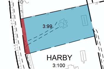 Samhällsbyggnadskontoret Planbeskrivning Samråd 13(17) Privata fastigheter Förändring Lantmäteriförrättning Intäkt för Harby 3:99 I