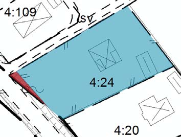 14(17) Planbeskrivning Samråd Samhällsbyggnadskontoret Privata fastigheter Förändring Lantmäteriförrättning Intäkt för Harby 4:24 I staketet att del av Harby 4:24