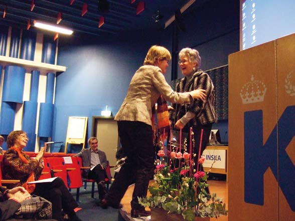 De två sista föredragshållarna var professor Jan van Doorn, Umeå universitet samt lingvisten Björn Lindblom, professor emeritus, Stockholms universitet.