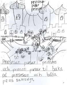 Barns bildberättande Bild- och textanalys gälla som knappar eller en dragkedja på en kavaj, jacka eller rock.