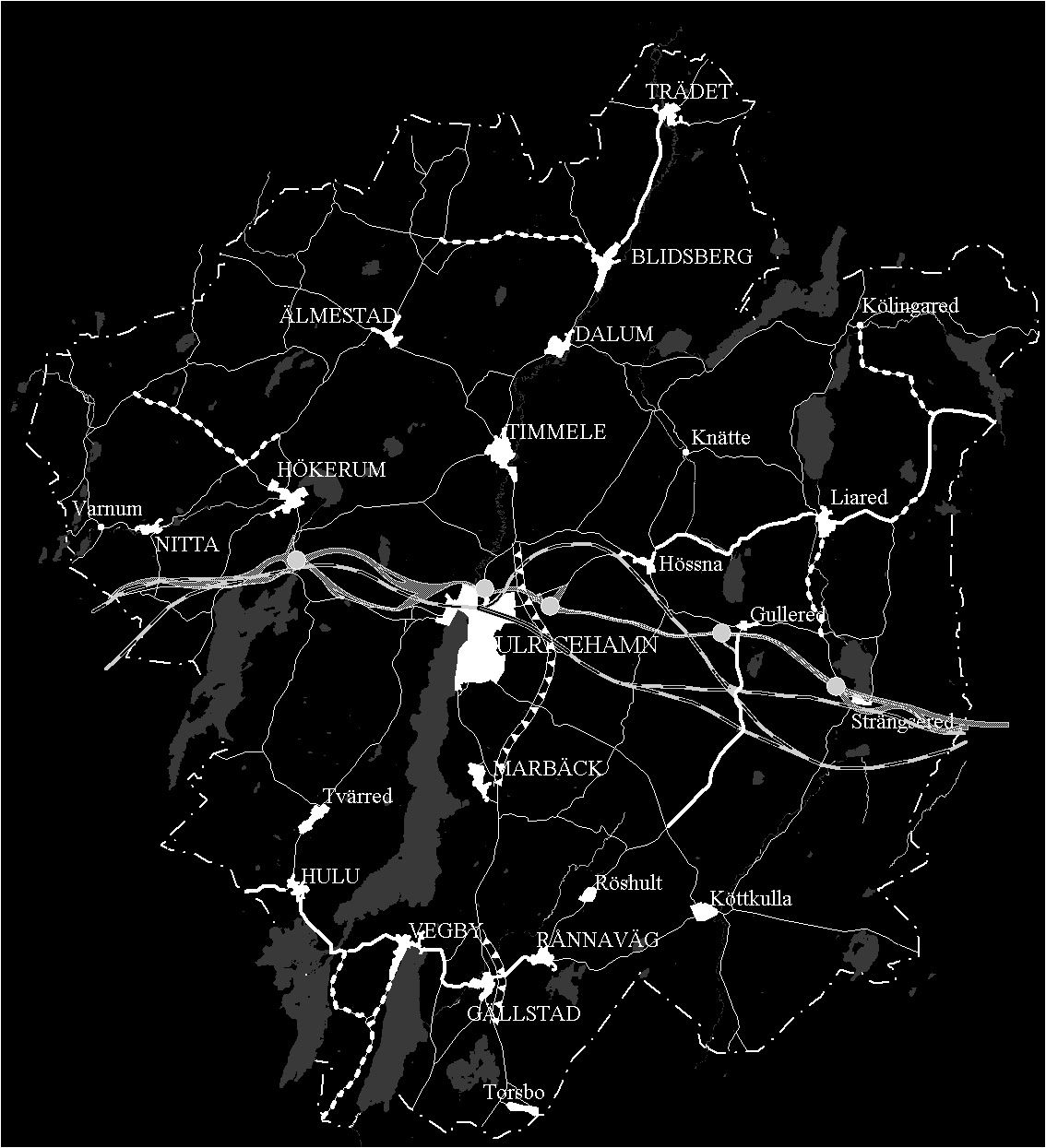 Kommunikationer Kommunen ska verka för utbyggnad och underhåll av hela vägnätet.