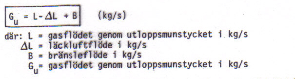 Sidan: 39 TURBOJETMOTORNS PRESTANDA För att kunna beräkna både Nettodragkraften och Bruttodragkraften måste först några fundamentala matematiska begrepp