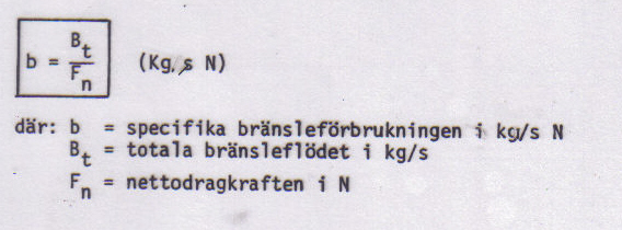 Sidan: 42 SPECIFIK BRÄNSLEFÖRBRUKNING Ett mått på motorns bränsleekonomi är den specifika bränsleförbrukningen.