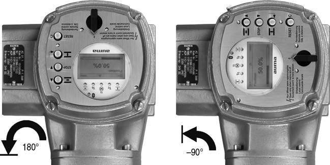 Montage SA 07.2 SA 16.2/SAR 07.2 SAR 16.2 Styrenhet: Elektronisk (MWG) Bild 10: Montagepositioner C och D 4.5.1 Ändra montagepositioner Farlig spänning! Risk för elektrisk stöt.