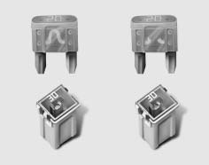 Vid en eventuell nödsituation SKYDD TILL ELSYSTEM Standardsäkring Huvudsäkring Säkringar Hel Hel Defekt Defekt LDA00 Säkringar skyddar bilens elsystem mot elektrisk överbelastning.