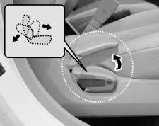 Att känna till din bil SAA0 Inställning av stolsryggen Så här lutar du stolsryggen bakåt:. Luta dig lätt framåt och lyft upp spaken till stolsryggen. Spaken är placerad längst ned på sidan av stolen.