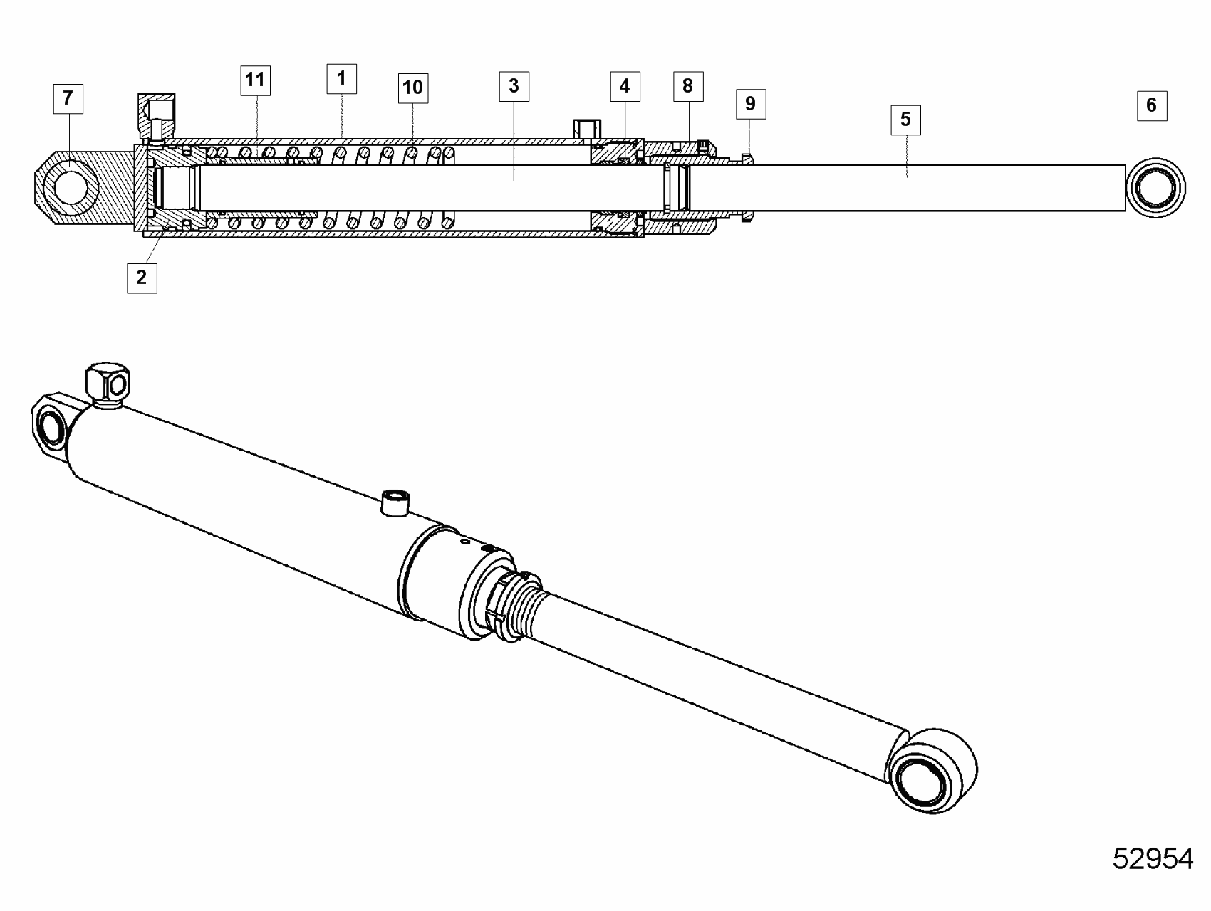 Modell:RZU 00-0 (S, SA) Kapitel Cylindrar 5954 5954-0 5954 Vipp cyl.