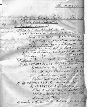 DER FUND VON KÄTTILSTORP UND DIE KAROLINGISCHEN MÜNZEN 193 Abbildung 8: Beschreibung der karolingischen Münzen 1) Cl. I Damaskus 100. Symbold II,6. Sonderbrutet, ofullständigt (nya brott); utan hål.