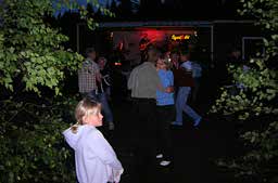 In the evening mum and dad can take a turn on the open-air dance floor.