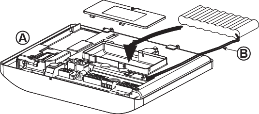 4. INSTALLATION av PowerMaster-30 G2 EXTERN NÄTANSLUTNING Anslut strömadaptern till strömkontakten på främre centralen. Bild 4.8 Anslutning av nätkabel 4.