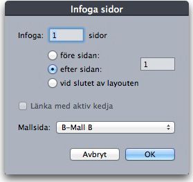 DOKUMENTKONSTRUKTION den högra sidan och sedan på textblocket på den högra sidan. Textblocken på de här två mallsidorna är nu länkade till den automatiska textkedjan.