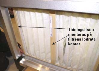 4. Underhåll 4.1 Filter Filtertryckfall Filtertryckfallet kan avläsas på filtermanometern på filterdelens ovansida.