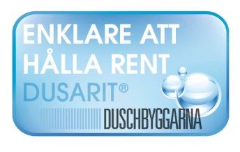 Dusarit Glasbehandling Dusarit är en glasbehandling som gör att vattnet rinner av snabbare från glaset och därmed underlättar rengöringen.