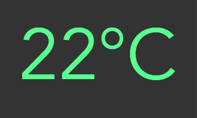 Inomhustemperaturen är grundinställd på 20 C. Justering av inomhustemperaturen.