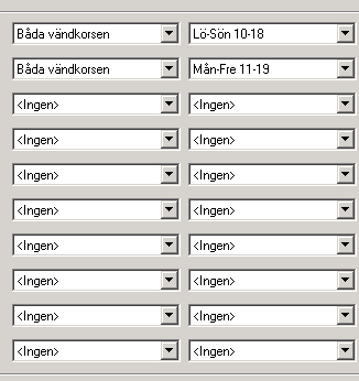 Klicka på knappen Ta bort. En bekräftelseruta med texten Är du säker? kommer upp. Klicka på Ja och giltighetstiden försvinner. Ändra giltighetstid Markera den giltighetstid som skall ändras med musen.