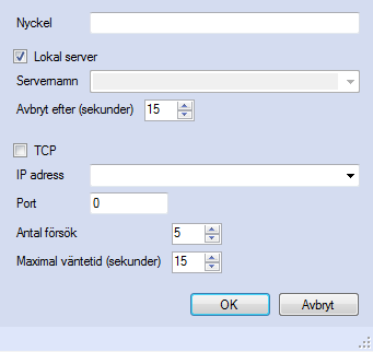 Klientens serverinställningar Om systemet ska användas på flera datorer över t.ex.